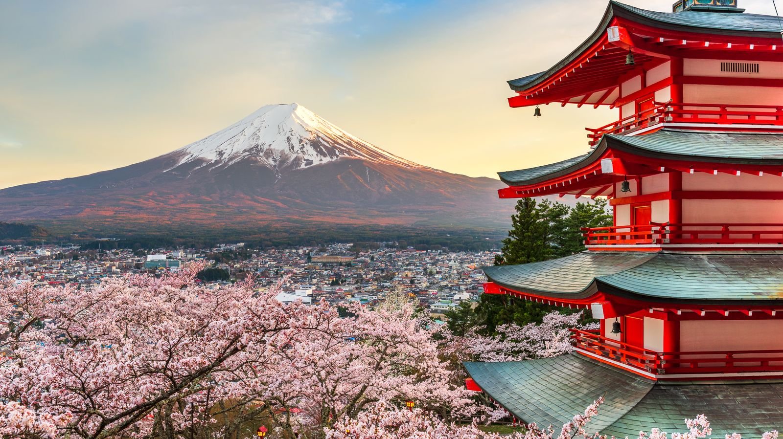 Chureito Pagoda at Mt. Fuji, Fujiyoshida